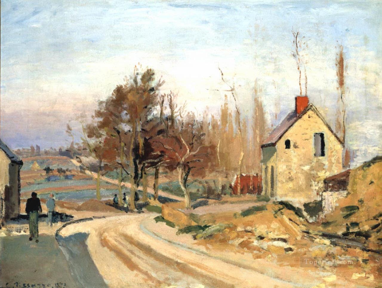 Camino de Osny a Pontoise helada hoar 1873 Camille Pissarro Pintura al óleo
